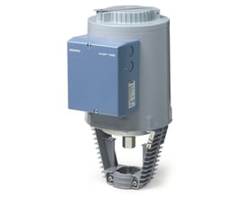 Siemens SKB82.50U ventil aktuator, elektrohydraulisk, 24V, 3P, UL godkendt med 2800N kraft og 20mm slaglængde.