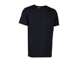 ID Identity navy T-shirt i blød Lyocell med unikke bikube-mønstrede skæringer, størrelse 4XL.