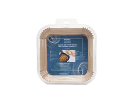 Nordic Quality firkantede airfryer bagepapir i Large størrelse, 50 stk. i klar plastemballage.