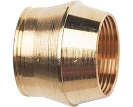 IMI FPL konusring til kompressionskoblinger i messing, 10 mm x ⅜", viser den afzinkningsbestandige AMETAL® legering og indvendige gevind.