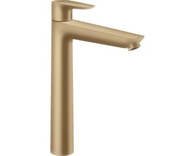 Hansgrohe Talis E 240 håndvaskarmatur i børstet bronze med en moderne, høj pip og et enkelt greb.