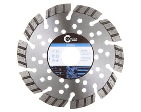 Worker 'Saturn' diamantklinge, Ø350 mm med centerhul Ø25,4 mm og 3,0 mm tykkelse, har turbosegmenter og kølehuller.