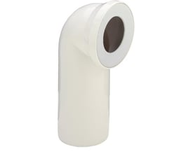 Detaljeret vinkelbøjning på 90 grader fra Viega med 100 mm diameter, produktet er i lys beige farve.