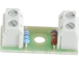 Nærbillede af WindowMaster ABA-modul WSA 306 0101, der viser detaljer af printpladen, modstande og skrueterminaler.