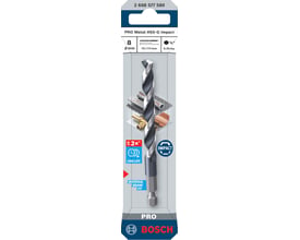 Bosch HSS-G Impact metalbor på 8 mm i emballage med spiralformet bor og sekskantet skaft.