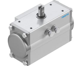 Festo semi-roterende drev DFPD-20-RP-90-RS60-F03 med et robust sølvfarvet metalhus og synlig akselmontering.