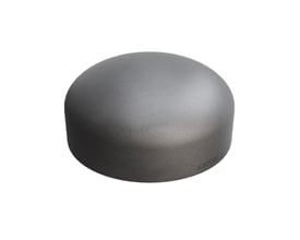 Indura endebund P265GH, 76,1 x 5 mm, 38 mm høj, i gråt stål med synligt Indura logo.