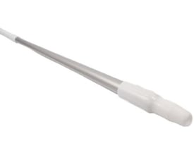 Roliba hvidt aluminiumsskaft med gevind og hvidt plastbelagt håndgreb, 1500 x 32 mm, velegnet til gulvskrabere.