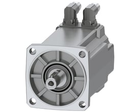 Siemens Simotics S-1FK2 HD servomotor med 5 Nm moment og 1,45 kW effekt, fremstillet i metal og med tilslutningsstik.