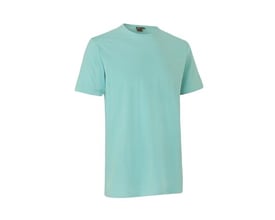 ID Identity T-shirt i støvet aqua med rund hals og korte ærmer, fremstillet i blød bomuld med stretch.