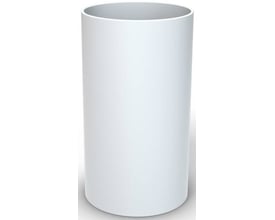 Hvid, halogenfri Polykonmuffe med 40 mm diameter i polypropylen, som tåler 750N belastning.