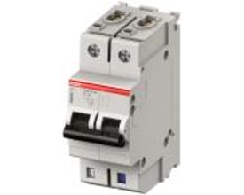 ABB UK S401M-C13NP afbryder, 1-polet med nul, C-karakteristik, 13A og 10kA, vist forfra på hvid baggrund.