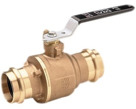 SAV®Vir kuglehane i rødgods med preskobling i begge ender til 28 mm rør, med sort greb og VA-godkendelse.