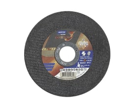 Norton Quantum 3 skæreskive til metal, stål, rustfrit stål og keramik, 125x1,0 mm, med 22,23 mm centerhul, 80 m/s hastighed.