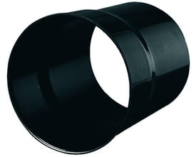 Maico Ventilatoren murrør WH25, vist fra en anden vinkel, viser den koniske form og glatte overflade i sort plast.