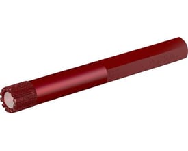 Baier PG750X 10 mm diamantflisebor med rød skaft, viser diamantbelagt spids og sekskantet endestykke.