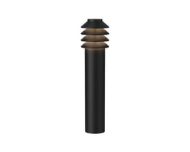 Louis Poulsen Bysted Garden pullert i sort aluminium med en højde på 534mm og en 3000K LED lyskilde.