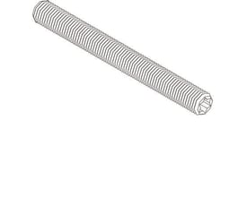 Eaton Tabula gevindstang M8 med en længde på 40 mm, vist som en teknisk tegning med synlig gevind og hul ende.