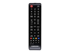 Sort Samsung VG-TM1240BH/EN fjernbetjening til TV set forfra med tal-, farve- og funktionsknapper.