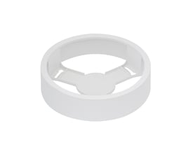 Ledvance hvid påbygningsramme i stål til 190mm downlight IP44 med kipfunktion, 48mm i højden.