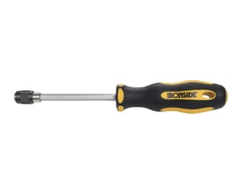 Ironside bitsskruetrækker på 210 mm med sort og gult håndtag samt 1/4-tommers bitsholder.