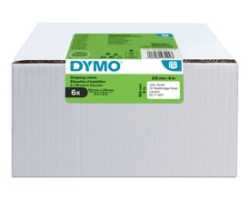 Dymo LabelWriter forsendelsesmærkater, 6 ruller med 140 hvide etiketter hver, mål 102mm x 210mm, ideel til DHL forsendelser.