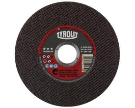 Tyrolit Premium-skæreskive til rustfrit stål, rund med centerhul og rød mærkat, 150 x 1,6 x 22,23 mm.