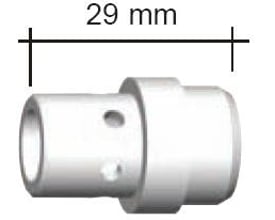 Abicor Binzel gasfordeler i hvid med mål på 29 mm, kompatibel med TBi 260.