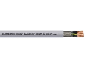 Motorkabel med Elettrotek Kabel Gaalflex Control 500 CP Lean mærkning, 16x0.75 mm2, med fortinnet kobberskærm og afisolerede kobberledere.