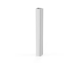 Vetro udvidelsesprofil på 20 mm i mat hvid, designet til faste brusevægge.