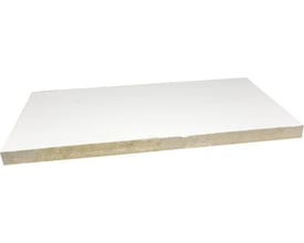 Scandi Supply Firefree B744 brandplade 50x600x1200 mm, hvid belagt stenuld, klar til brandlukninger i vægge og etageadskillelser.