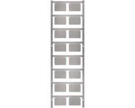 Weidmüller MultiCard klæbemærker SM27/18K MC i sølvfarvet polyamid, blank uden print, 27x18mm.