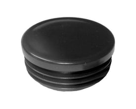 Sort dupsko af type DPD til runde rør med 18 mm udvendig diameter og 1-2 mm godstykkelse.