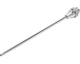 Festo Blæsedyse LPZ-RG-150-B af messing med M12x1.25 pneumatisk tilslutning, præsenteret på hvid baggrund.