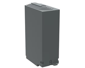 ABB terminalafdækning OTS400G1L/4 i grå plastik, en enkelt 1-polet afdækning med snap-on funktion.