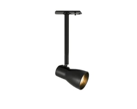 Sort Halo Design Aero spot med 20 cm arm, 5W, designet til Halo Track strømskinne system med justerbart hoved.