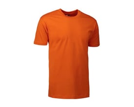 ID Identity T-TIME T-shirt i str. 4XL i en skarp orange farve, med rund hals og korte ærmer.