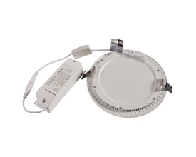Ansell Lighting Freska Slim dæmpbar downlight med driver, 18W og justerbar farvetemperatur, vist fra bagsiden med monteringsclips.