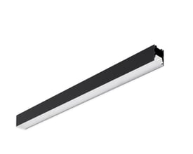 Grå Keyline SM350C linjearmatur i 1200 mm længde med 4000K farvetemperatur og DALI-styring på en hvid baggrund.