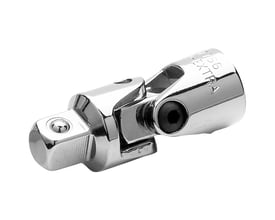 Nærbillede af Bahco 3/8" kardanled 7766, der viser dets drejelige led og højglanspolerede overflade med synlige mærker.