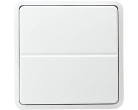 Jumitech 2-TRYK trådløs Bluetooth-kontakt med to taster til danske afbrydersystemer, hvid.