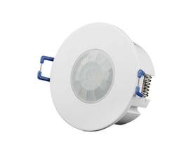 Hvid V-TAC COB PIR bevægelsessensor set forfra med monteringsclips og tydelig detektionslinse.