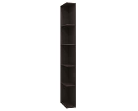 Svedbergs Fri opbevaring højskab, 160 cm, i brun ask med åbne hylder, set let skråt forfra.
