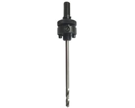 Ironside hulsavholder til plast med langt centerbor, sort holder og 7/16" sekskantmontering.