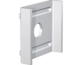 Flamco holdeklamme i metal med M10 gevind og 40x40 mm mål til montering på R6-R7 skinne.