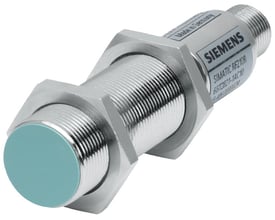 Siemens SIMATIC RF IO-Link tilslutningskabel med M12 4-polet stik og grøn ende, metalhus.