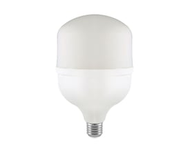 V-TAC T120 LED pære i hvid plast med E27 fatning, 40W og 6500K kold hvid.