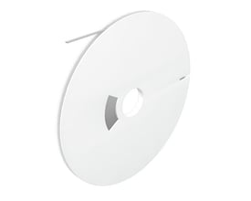 Hvidt kabelkodningssystem fra Weidmüller på en rund rulle, til ledere med en ydre diameter på 1,6–3,2 mm.