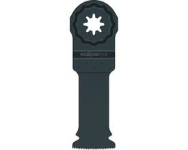 Ironside savklinge til multicutter med Starlock-optag, 32 mm bred og 58 mm lang, set forfra med tandet skærekant.