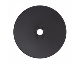 SpectrumLED Piatta 18W væg- og loftlampe med rund, mat sort front og en åbning i midten.